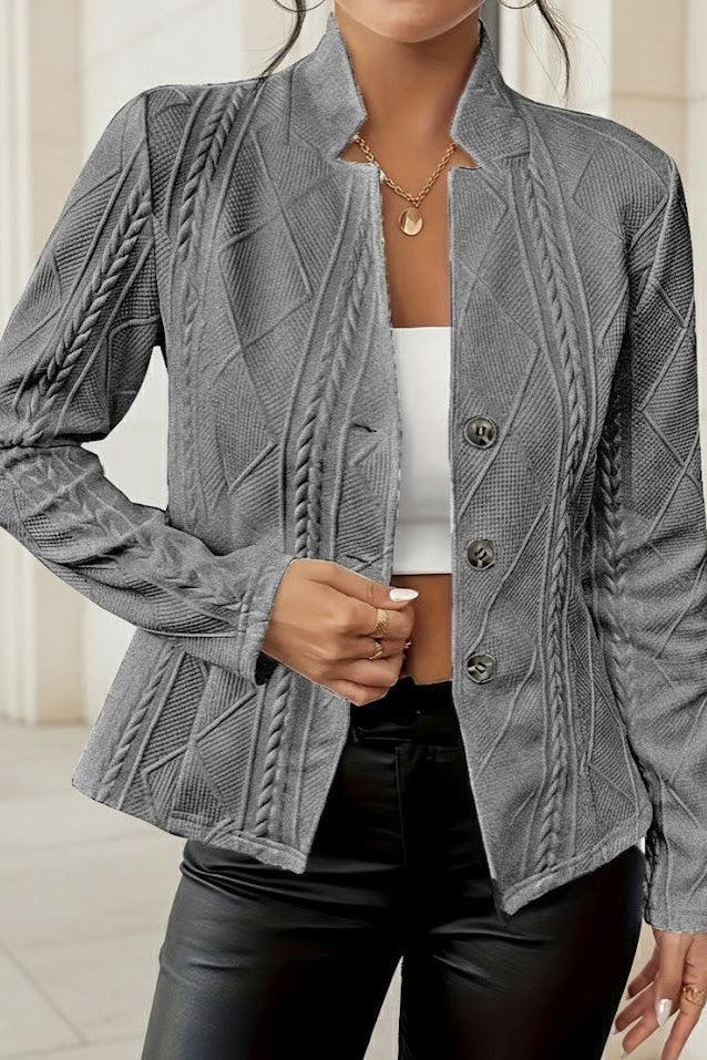 Carol | Textured Knit Blazer Jacket for Women