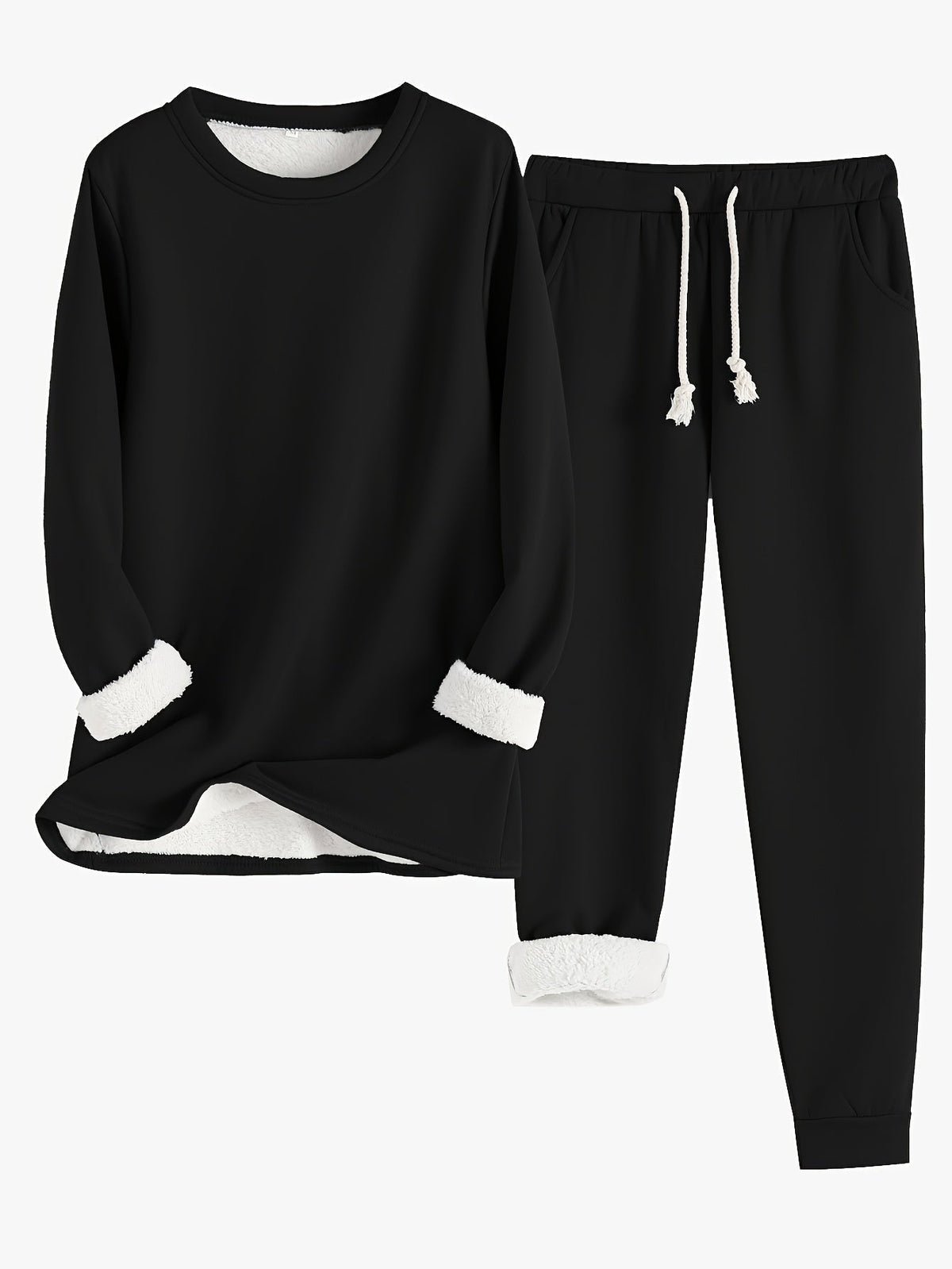 Charlotte | Fleece Lined Two-Piece Lounge Set with Soft Cotton Blend for Casual Everyday Wear