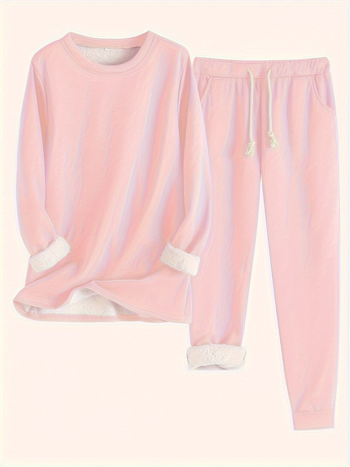 Charlotte | Fleece Lined Two-Piece Lounge Set with Soft Cotton Blend for Casual Everyday Wear