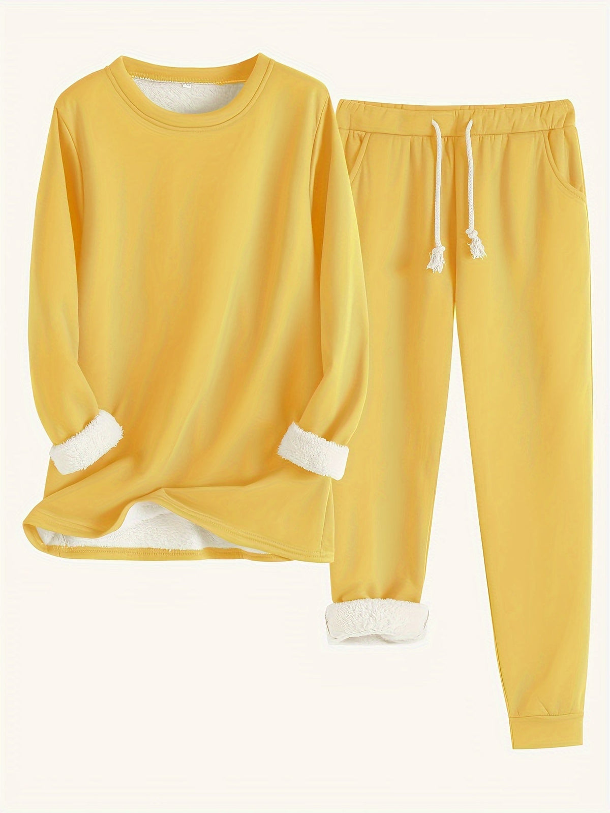 Charlotte | Fleece Lined Two-Piece Lounge Set with Soft Cotton Blend for Casual Everyday Wear