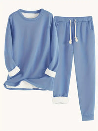 Charlotte | Fleece Lined Two-Piece Lounge Set with Soft Cotton Blend for Casual Everyday Wear