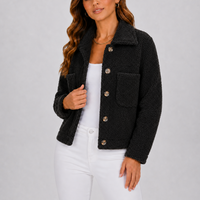 Womens Casual Knit Blazer Jacket with Pockets for Autumn