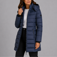Women's Long Hooded Insulated Puffer Jacket