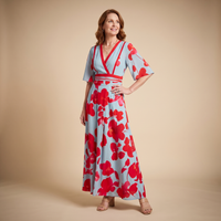 Eleanor | Floral V-Neck Maxi Dress