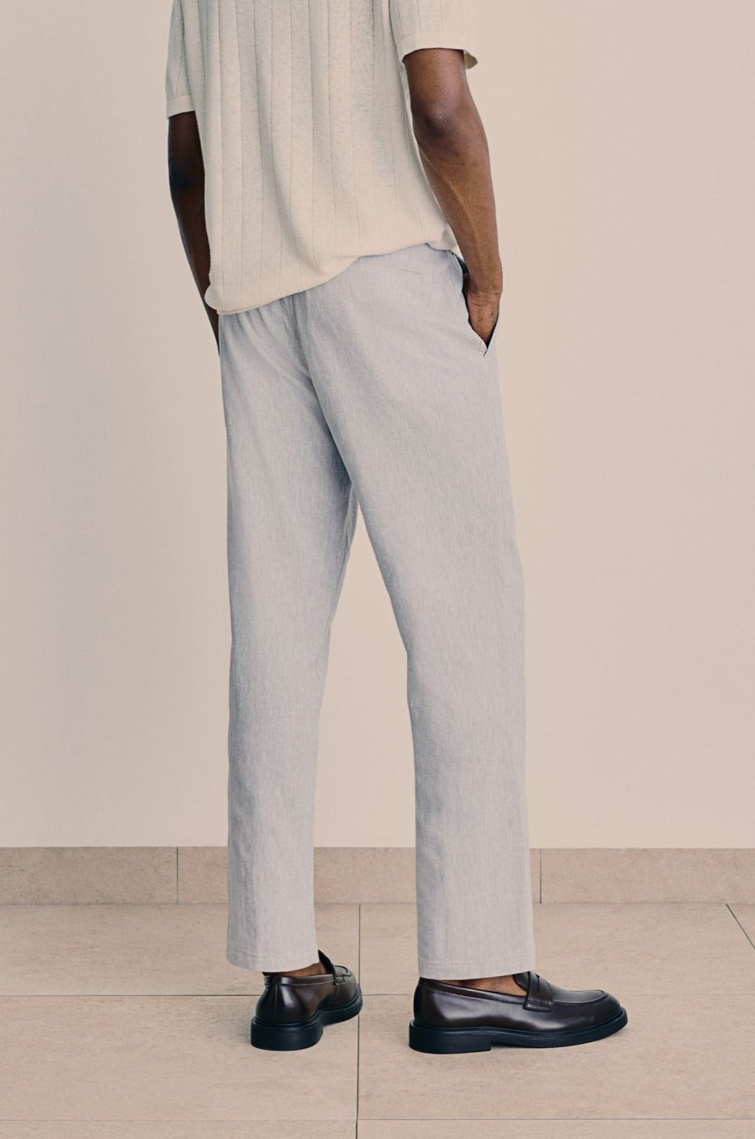Jack | Relaxed Fit Tapered Trousers with Elasticated Waist