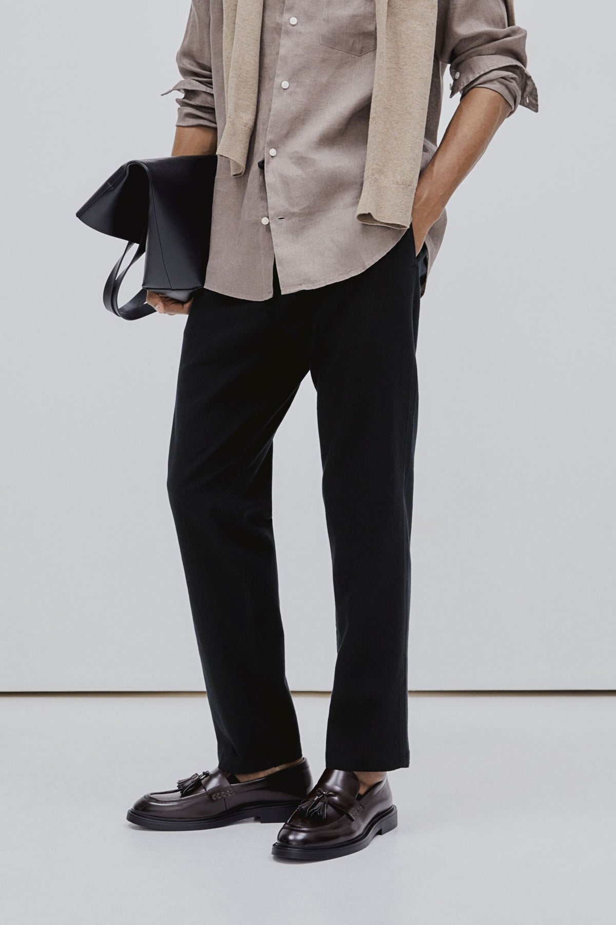 Jack | Relaxed Fit Tapered Trousers with Elasticated Waist