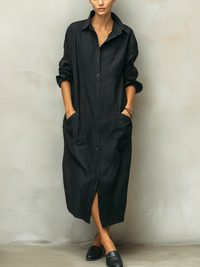 Jean | Relaxed Long Sleeve Maxi Dress