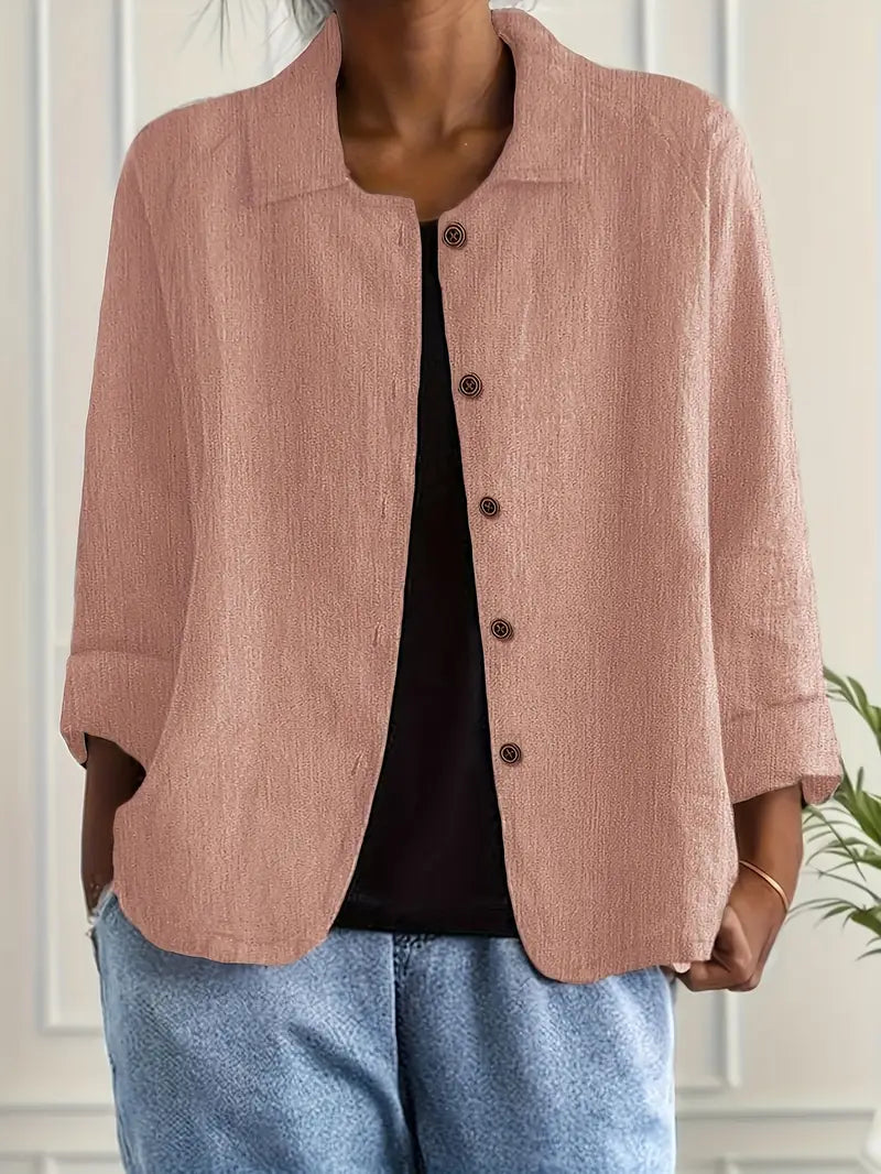 Jean | Shirt Jacket with Button Closure and Collar