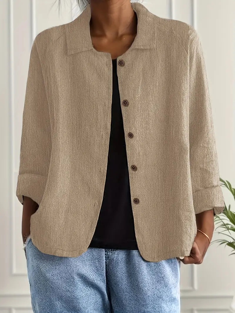 Jean | Shirt Jacket with Button Closure and Collar