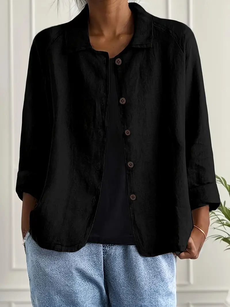 Jean | Shirt Jacket with Button Closure and Collar