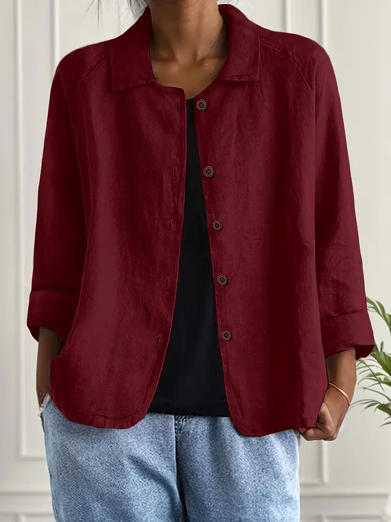 Jean | Shirt Jacket with Button Closure and Collar