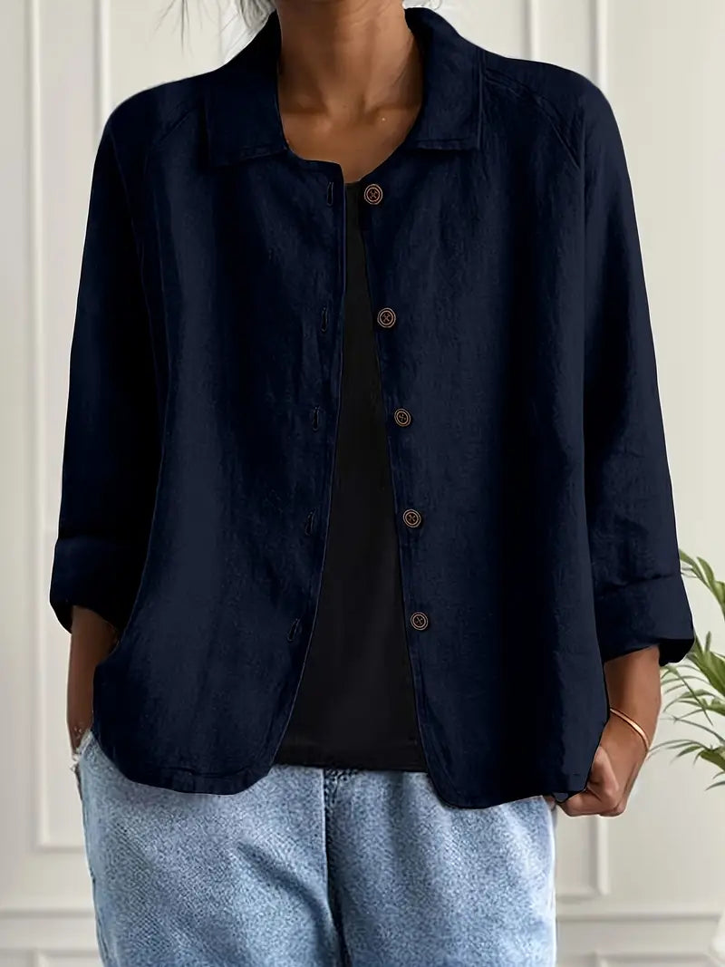 Jean | Shirt Jacket with Button Closure and Collar