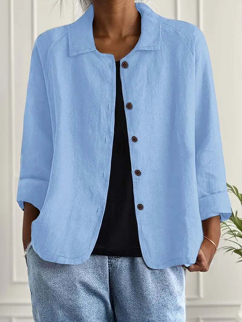 Jean | Shirt Jacket with Button Closure and Collar