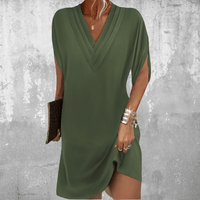Julie | V-Neck Batwing Sleeve Shift Dress