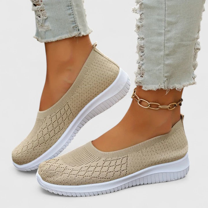 Linda | Pull On Knit Sneakers for Smart Casual Everyday Wear