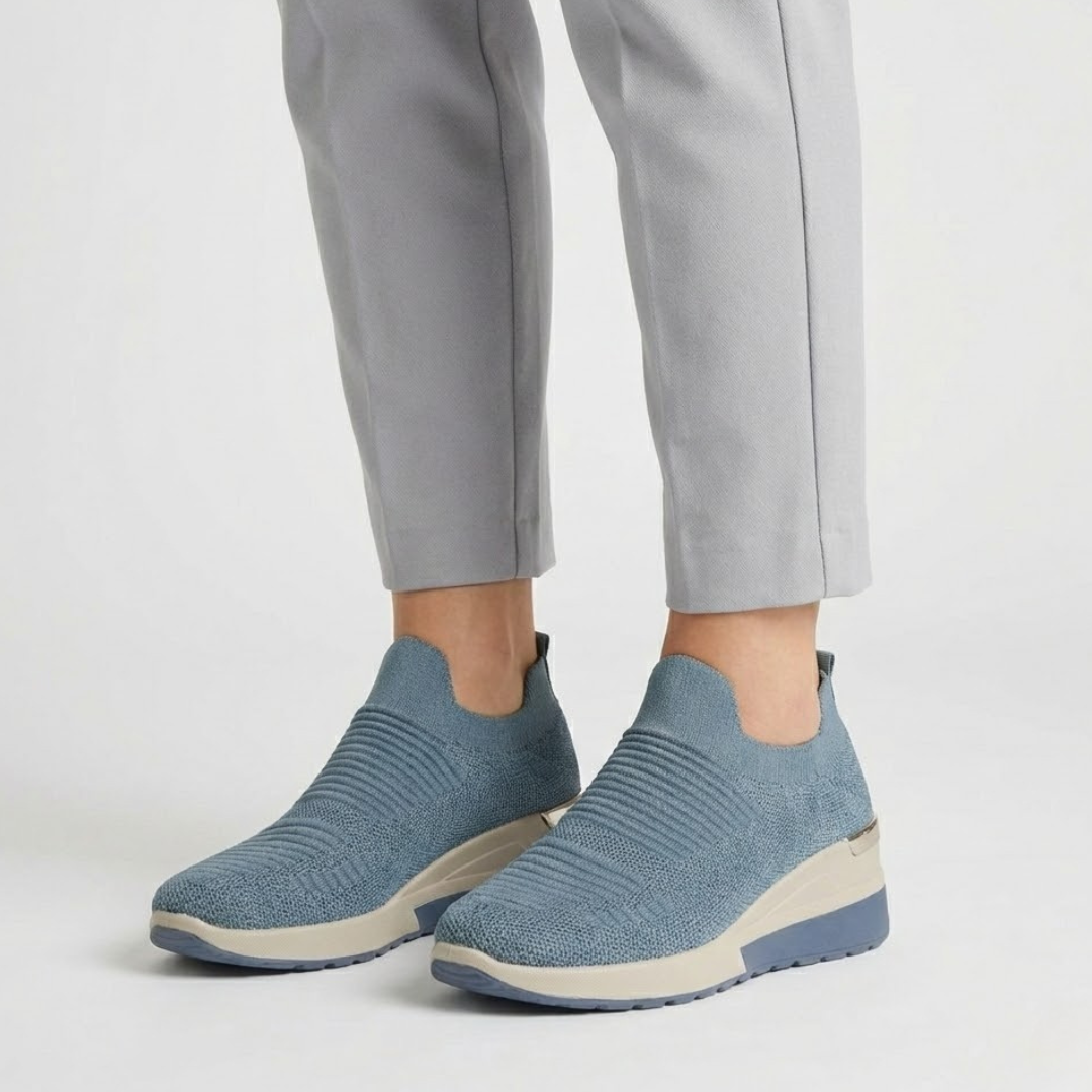 Margaret | Chic Knit Pull On Trainers with Non Slip Sole