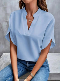 Margaret | Elegant Stand Collar Blouse with Loose Fit