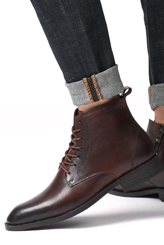 Men's Classic Genuine Leather Tall Boots