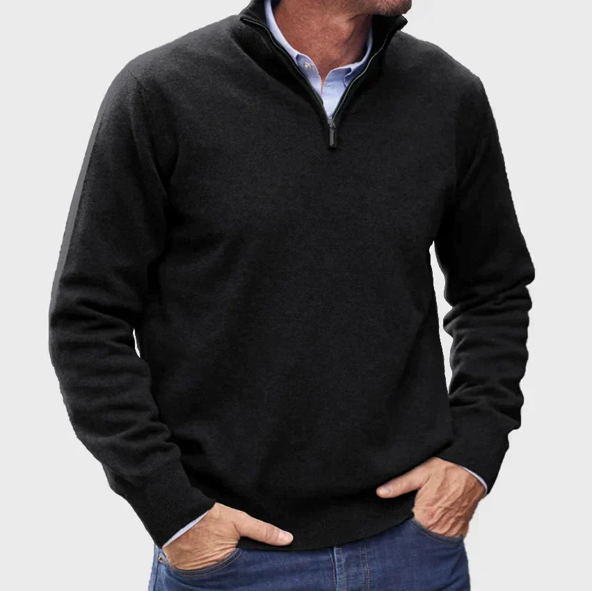 Men's Quarter-Zip Knit Jumper