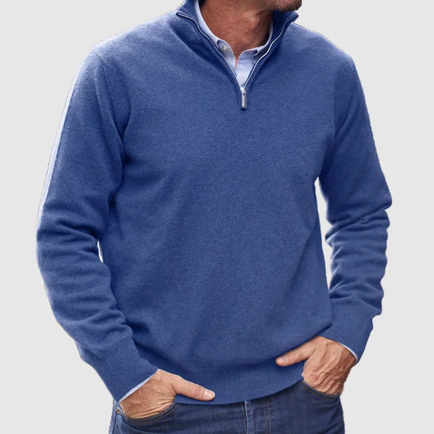 Men's Quarter-Zip Knit Jumper