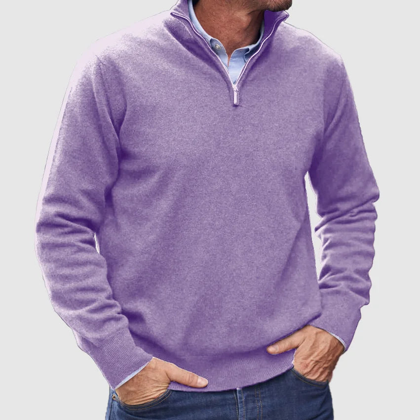 Men's Quarter-Zip Knit Jumper