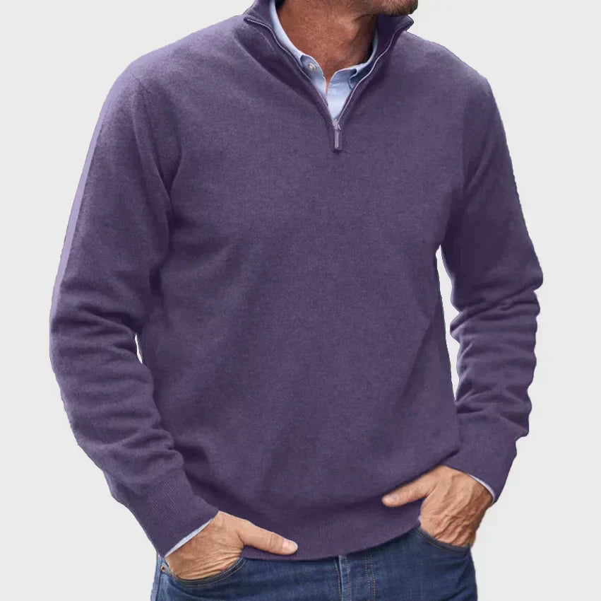 Men's Quarter-Zip Knit Jumper