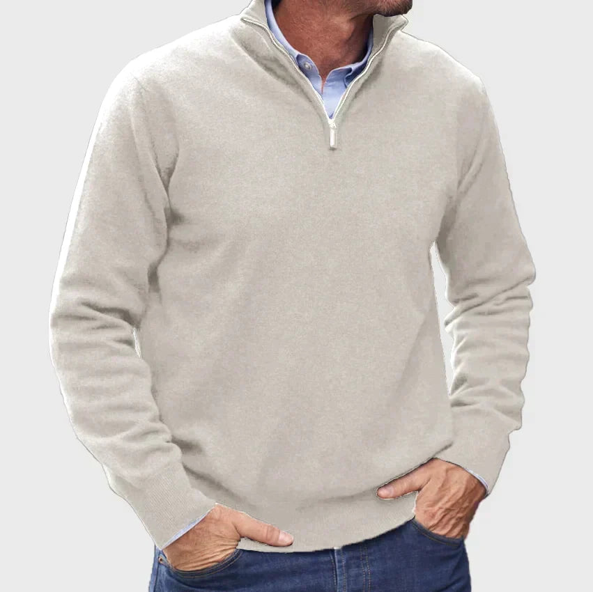 Men's Quarter-Zip Knit Jumper