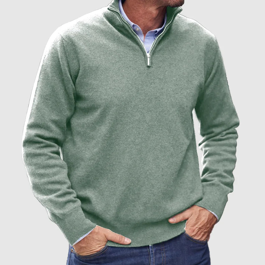 Men's Quarter-Zip Knit Jumper
