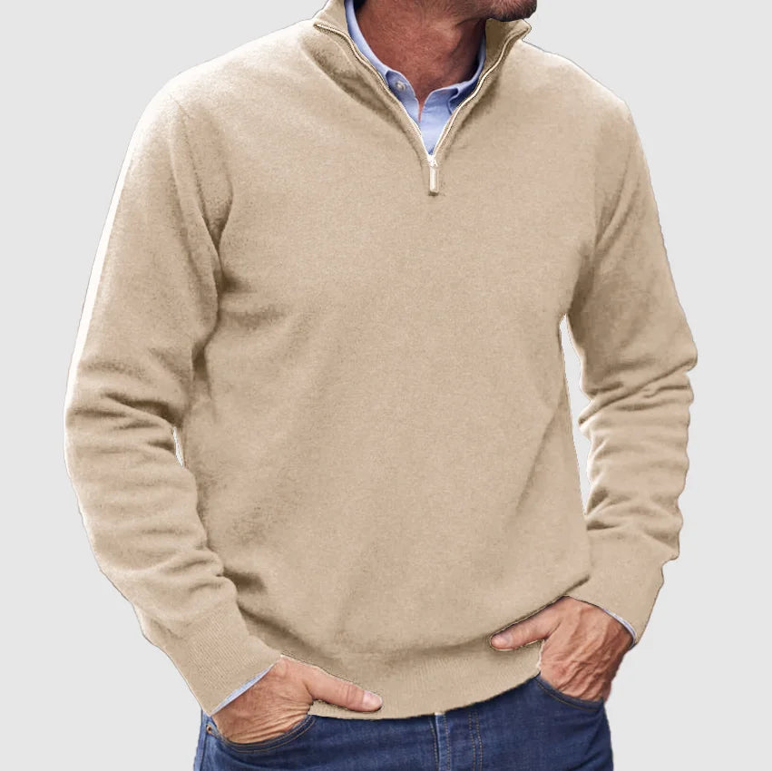 Men's Quarter-Zip Knit Jumper