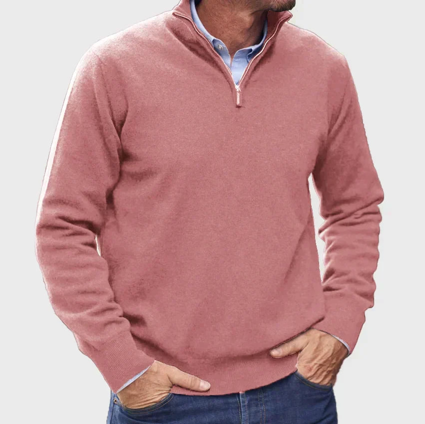 Men's Quarter-Zip Knit Jumper
