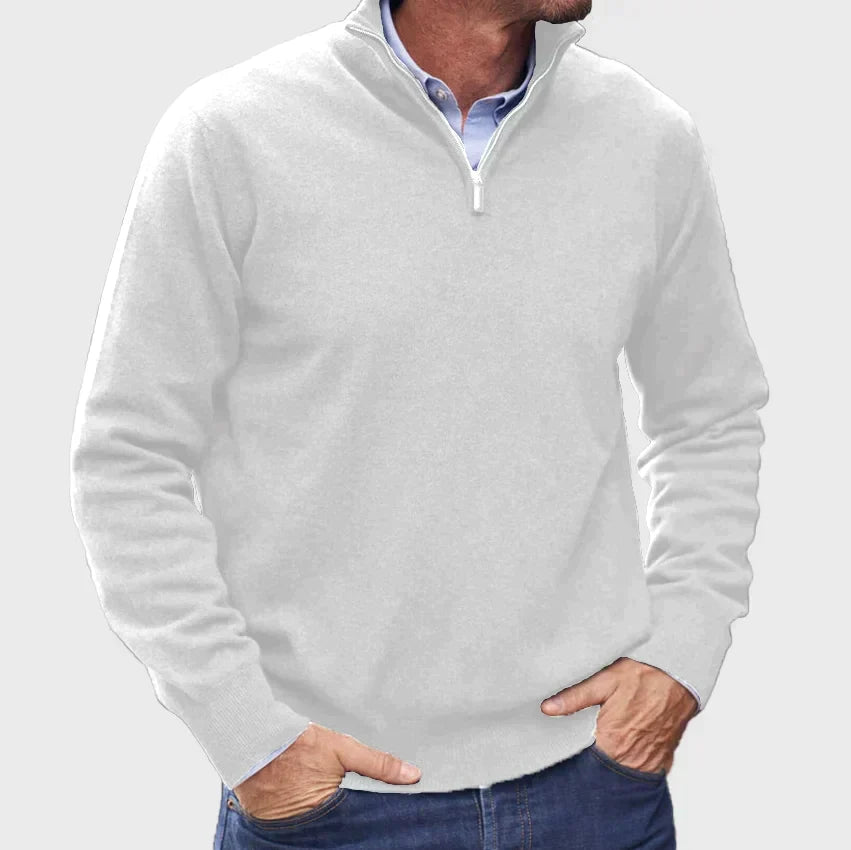 Men's Quarter-Zip Knit Jumper