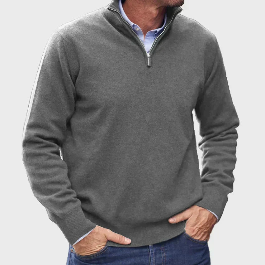 Men's Quarter-Zip Knit Jumper