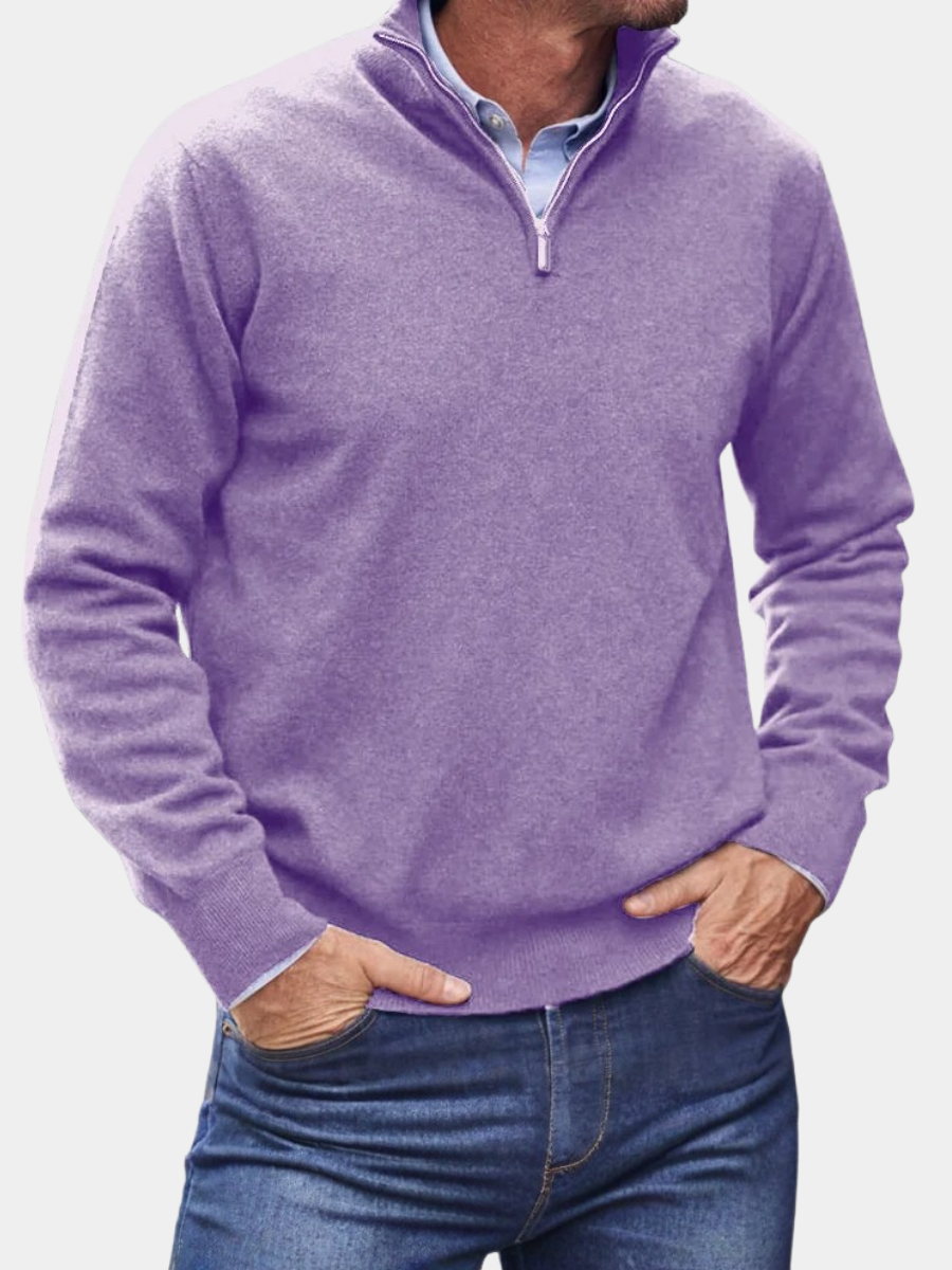 Men's Quarter-Zip Knit Jumper