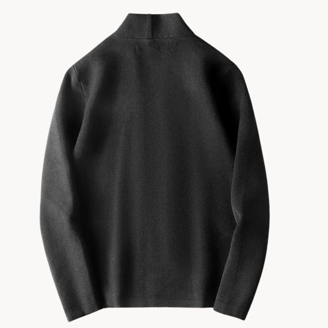 Men's Textured Knit Button-Front Cardigan