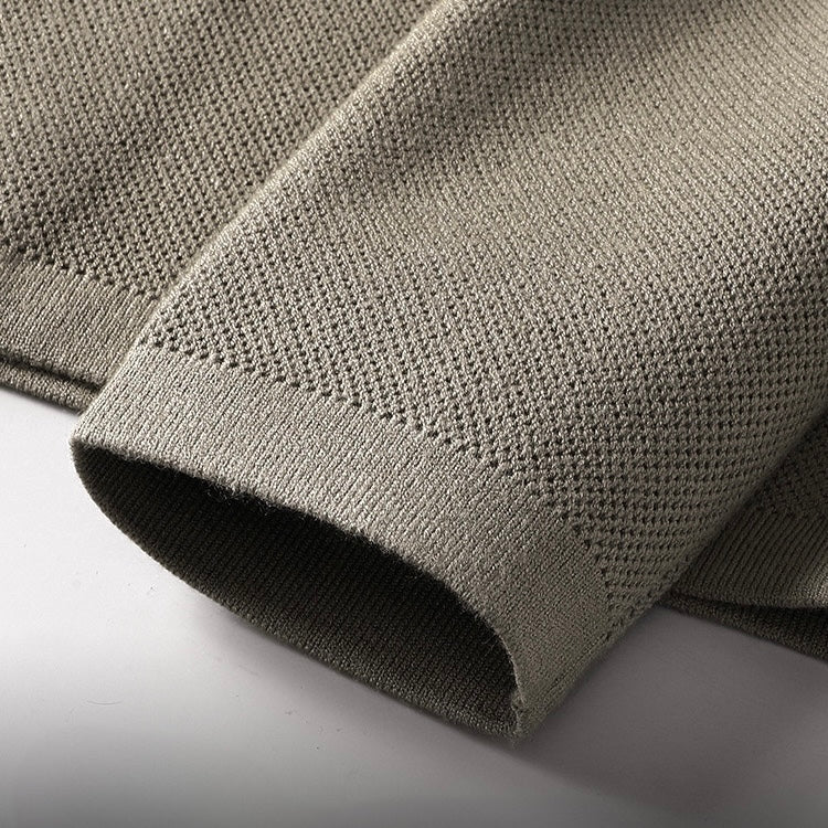 Men's Textured Knit Button-Front Cardigan