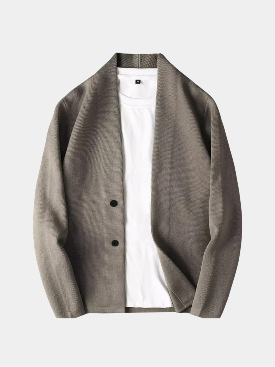 Men's Textured Knit Button-Front Cardigan