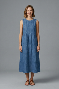 Patricia | Sleeveless Embroidered Midi Dress