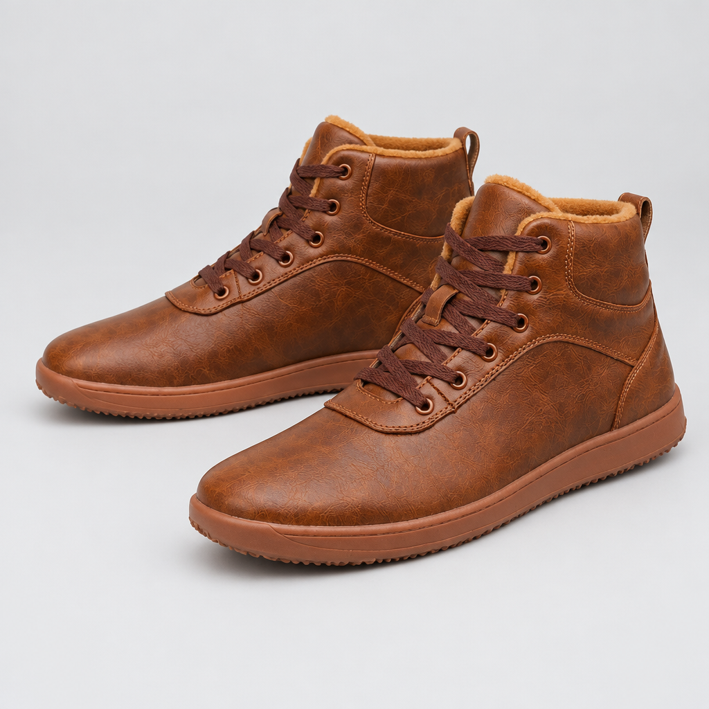 Unisex Fleece-Lined Lace-Up Winter Boots