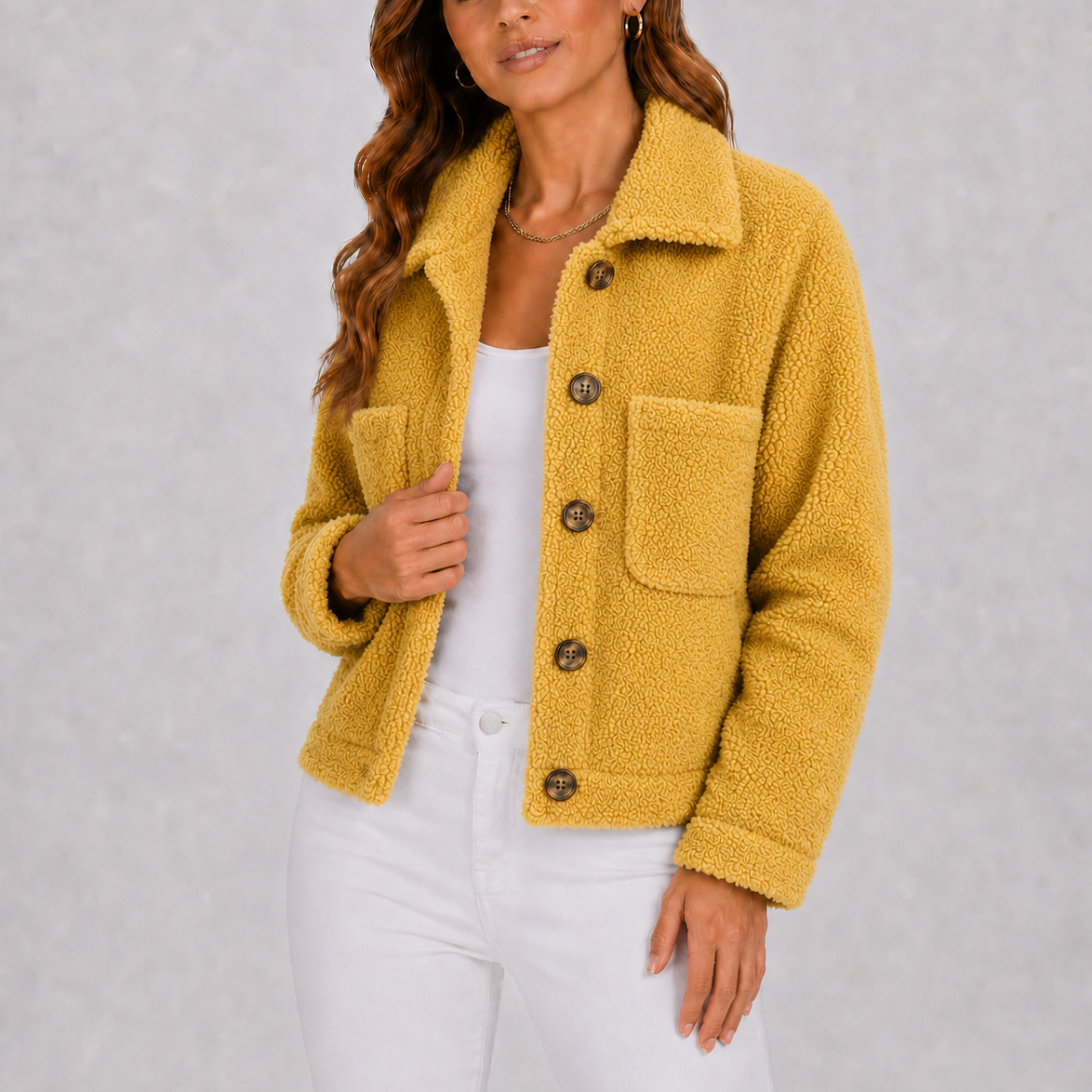 Womens Casual Knit Blazer Jacket with Pockets for Autumn