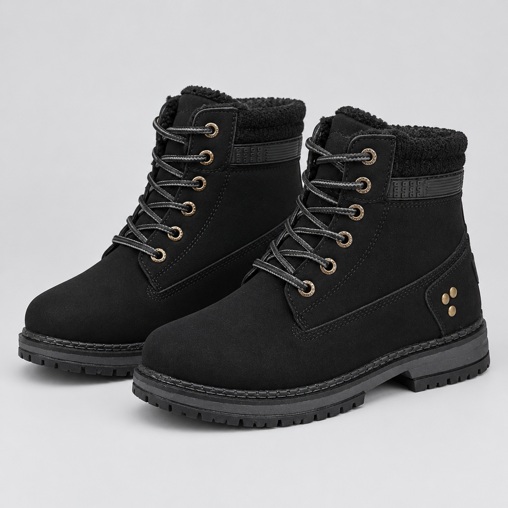 Women's Faux Fur-Lined Lace-Up Boots