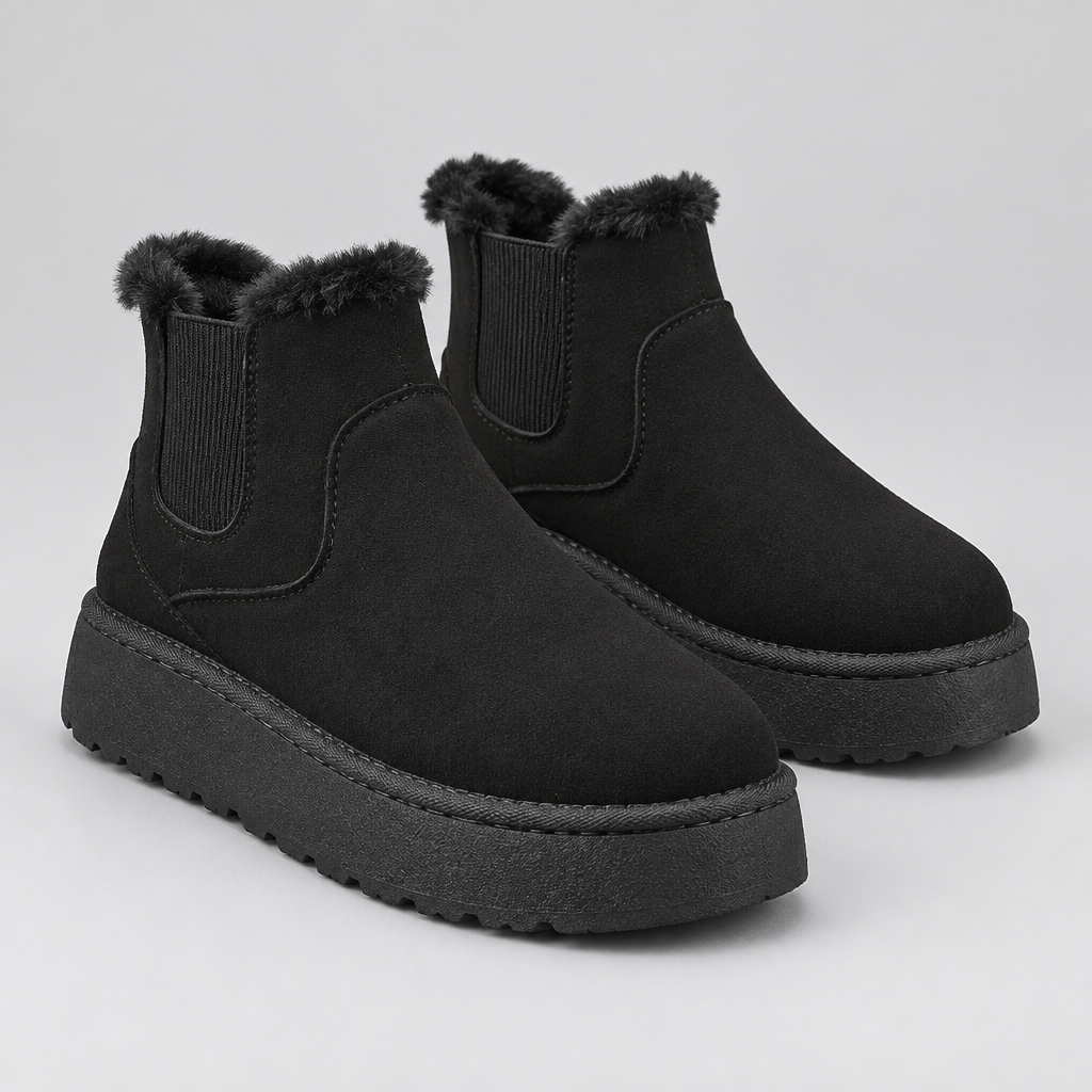 Women's Plush-Lined Platform Ankle Boots