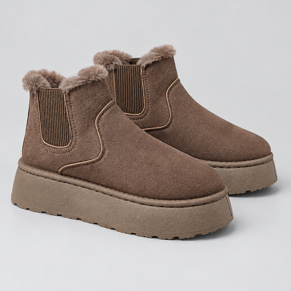 Women's Plush-Lined Platform Ankle Boots