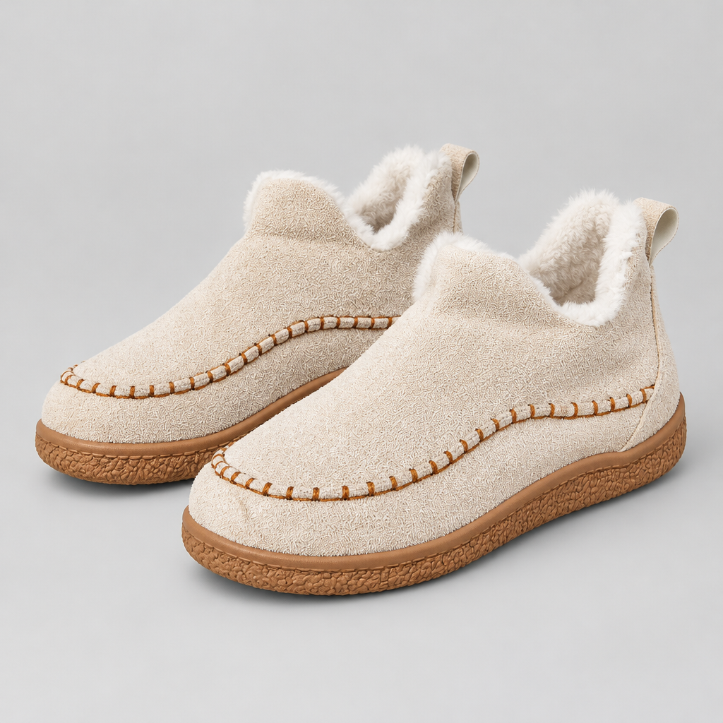 Women's Plush-Lined Slip-On Ankle Boots