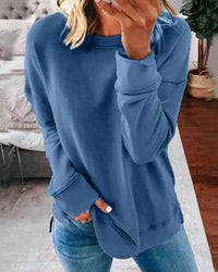 Janet | Relaxed Crew Neck Long Sleeve Top