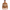 Men's brown cable knit jumper with white Nordic pattern and half-button neckline — front view